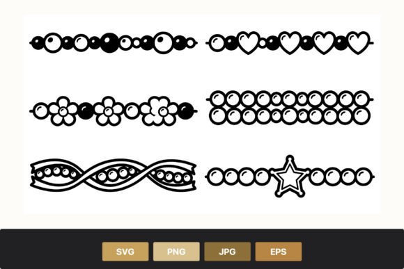 Bead Chain Bracelet Vector Art Graphics