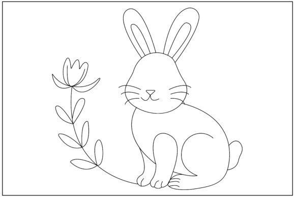 Bunny Spring Flowers Graphics for Local Branding