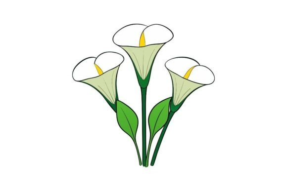 Calla Lily Flowers Graphics for Local Business Branding