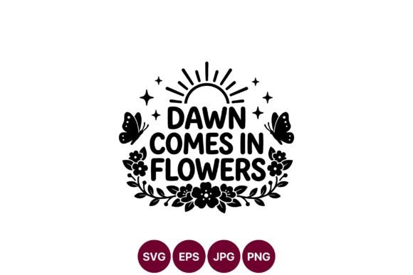 Dawn Comes in Flowers Graphics for Editorial Design