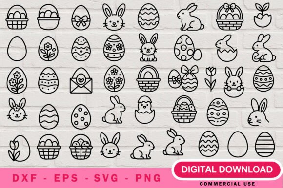 Easter Outlines SVG Bundle Review