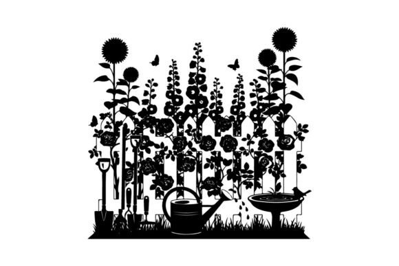 Flower Silhouette Design