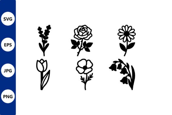 Flower Silhouette in Vector Graphics for Creative Projects