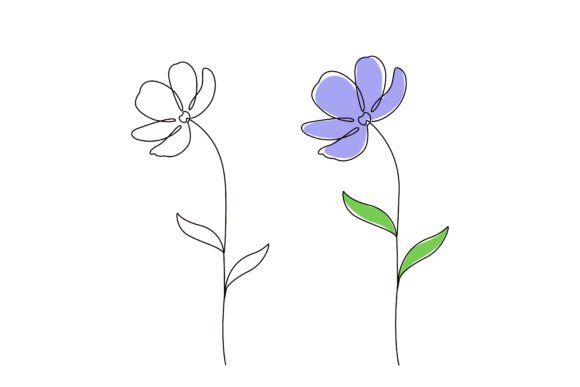 Flowers Plant with Blooming Petal Graphics for Local Business Branding