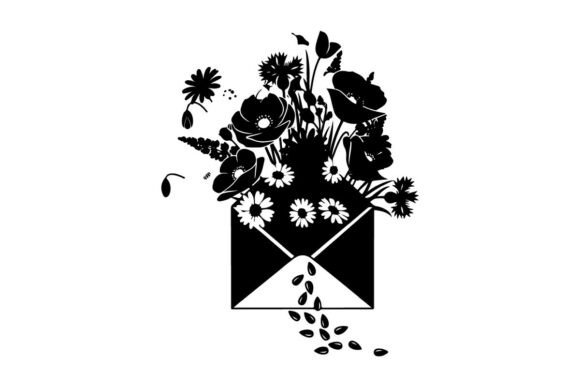 Flowers Spilling Out of an Elegant Graphic