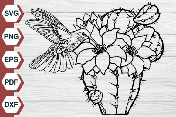 Hummingbird Flowers SVG EP477