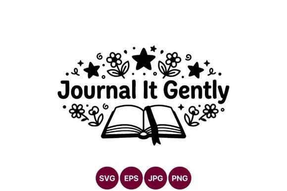 Journal It Gently Book and Flowers