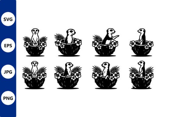 Meerkat Basket Pattern in Coconut Graphics