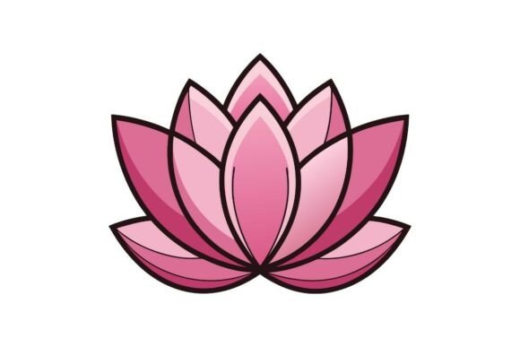 Pink Lotus Flowers Graphics for Branding