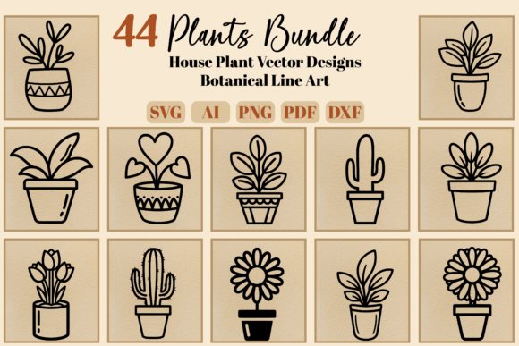 Plants Bundle SVG for Botanical Branding