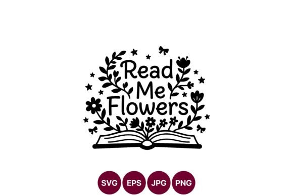 Read Me Flowers Book SVG Graphics