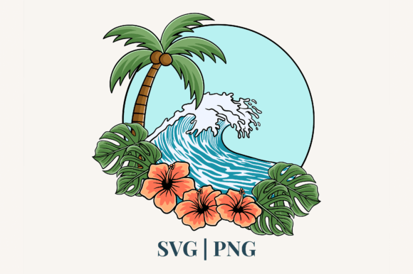 Summer Tropical Holiday Clipart for Website and Editorial Design